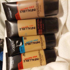 Assorted foundations and concealers